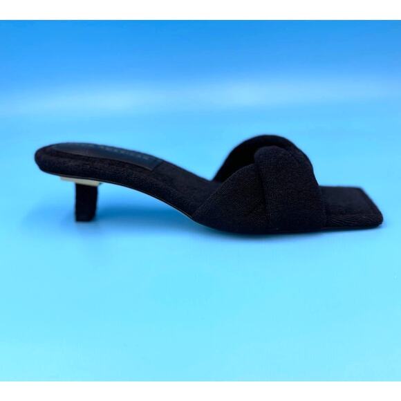 Good American Women's Terry Kickstand Low Heel Slide Sandals - Black - size 7 - Picture 7 of 12